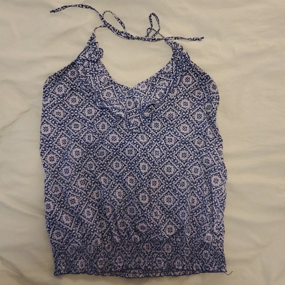 Ruffled halter blouse - Picture 1 of 2